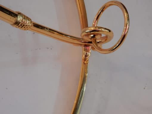 1970/80 Pedestal Pair in Gilt Bronze with Top in Glass Maison Charles Diam 65 - Image 6