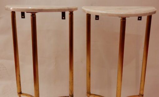 1970 'Pair Of Consoles Half Moon In The Style Of L XVI - Image 5