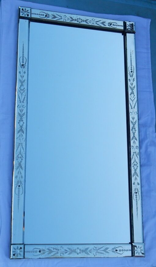 1950 'Venice mirror with Flowers 125  X 66 cm