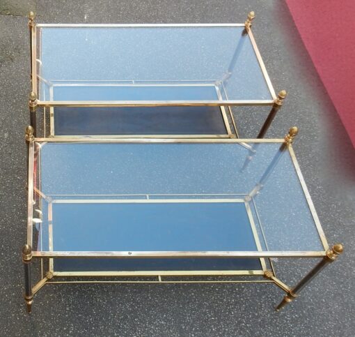 1950/70' Pair of Coffee Table Maison Jansen Leather 93 X 48 X H 49 cm - Image 2