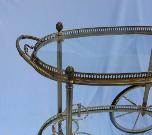1970 ' Rolling Bar in Bronze and Gold Brass Maison Bagués - Image 2