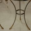 1970/80' Paire de Guéridons Ou Similaires Bronze Doré Et Argenté Style Maison Charles – Image 3