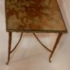 1970' Table à Étage En Bronze Doré Décor Palmier Maison Charles 72 X 38 cm – Image 3