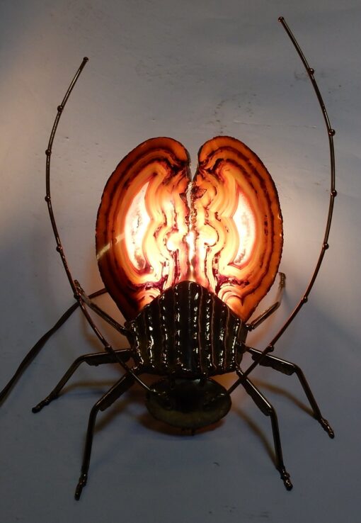 1970' Gilded Bronze Wall Lamp Cicada Style Duval Brasseur Enlightening