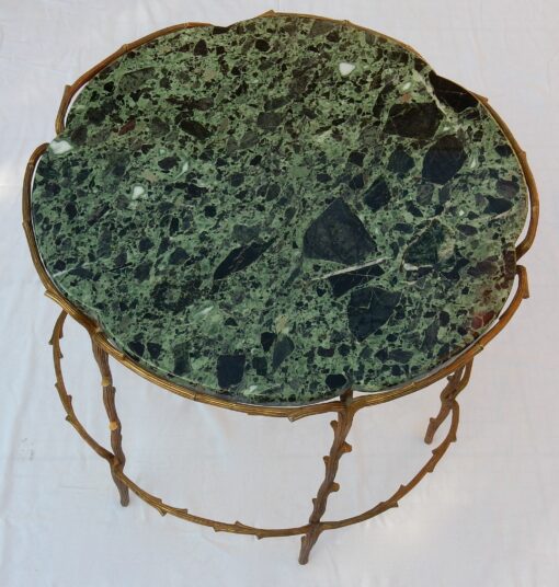 1950 'Living Room Table Gilt Bronze Decor Plant Style Maison Charles