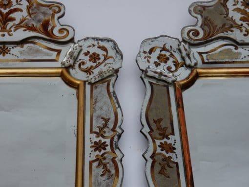 1950/70 Pair Of Mirrors With Decors Eglomised - Image 2