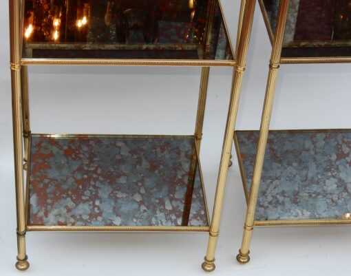 1950/70' Pair of Shelves has 3 Levels Maison Baguès With Olded Mirror (Hold) - Image 4