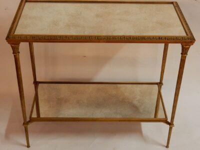 1950/70' Side Table Maison Charles, Tops In Mirror  62 X 32 cm