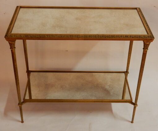 1950/70' Side Table Maison Charles, Tops In Mirror  62 X 32 cm