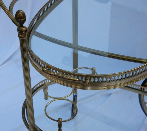 1970 ' Rolling Bar in Bronze and Gold Brass Maison Bagués - Image 7