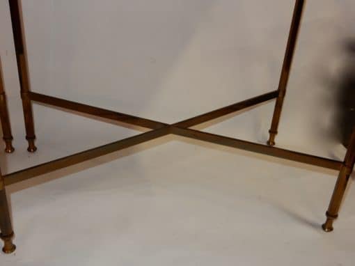 1950/70 'Pair of Ends of Bronze Sofas, Oxidized Mirror Trays With Galleries Maison Ramsay Style With Spacer - Image 4