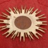 1970' Ovale Convex Mirror Gilded Resin 85 x 67 cm - Image 5