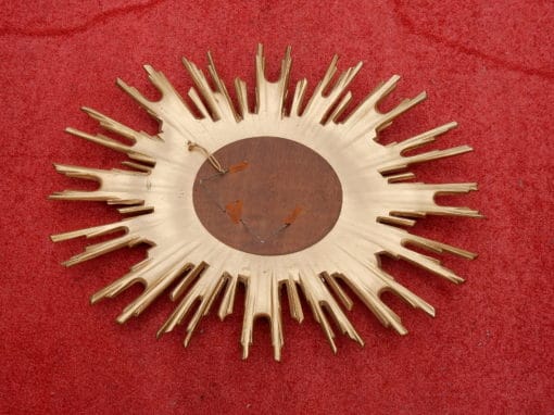 1970' Ovale Convex Mirror Gilded Resin 85 x 67 cm - Image 5