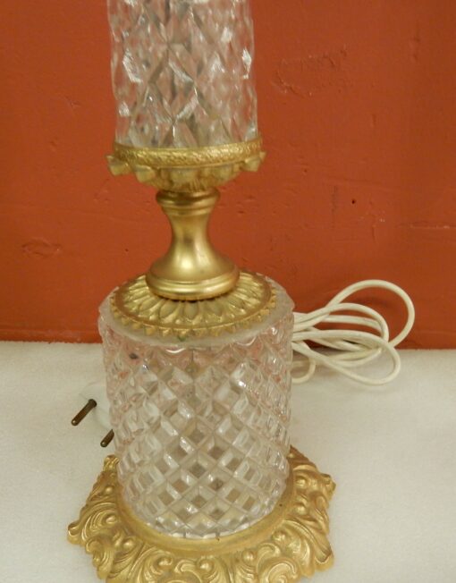 1970 'Pair Of Lamps In Glass Or Crystal And Gilt Bronze - Image 3