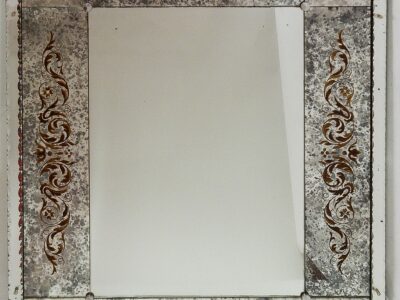 1970' Venice Oxidized Olded Mirror A Decors Eglomised 120 x 100 cm