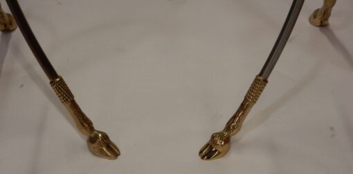 1970/80' Paire de Guéridons Ou Similaires Bronze Doré Et Argenté Style Maison Charles – Image 8
