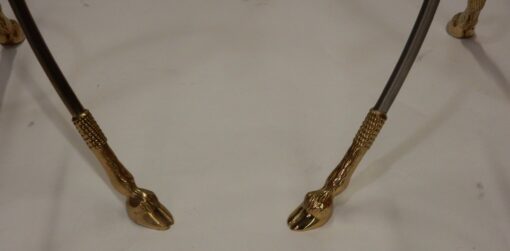 1970/80 Pedestal Pair Or Similar  in Gilt And Silvered Bronze with Top in Glass Maison Charles - Image 8