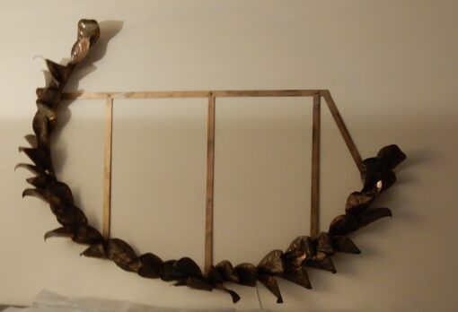 1970/80' Lighting Mirror Deco Bamboo Foliage Style Duval Brasseur By Barbier For Maison Jansen  180 X H 140 Cm - Image 11