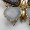 Bronze or brass butterfly sconce, 4 bulbs, agate wings, good condition, circa 1970, Wings: 53 X 50 H CM - Image 3