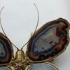 Bronze or brass butterfly sconce, 4 bulbs, agate wings, good condition, circa 1970, Wings: 53 X 50 H CM - Image 6
