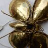 Bronze or brass butterfly sconce, 4 bulbs, agate wings, good condition, circa 1970, Wings: 53 X 50 H CM - Image 8