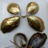Bronze or brass butterfly sconce, 4 bulbs, agate wings, good condition, circa 1970, Wings: 53 X 50 H CM - Image 10
