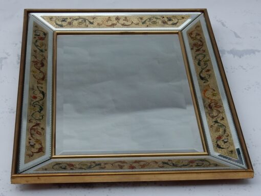 1970 'Mirror Decorations Fixed Under Glass 97 X 74 Cm - Image 2