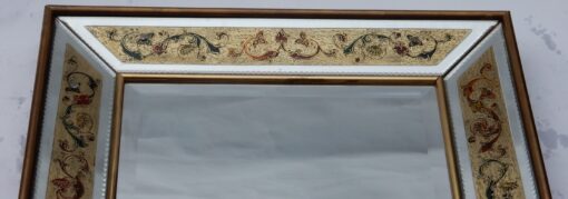 1970 'Mirror Decorations Fixed Under Glass 97 X 74 Cm - Image 3