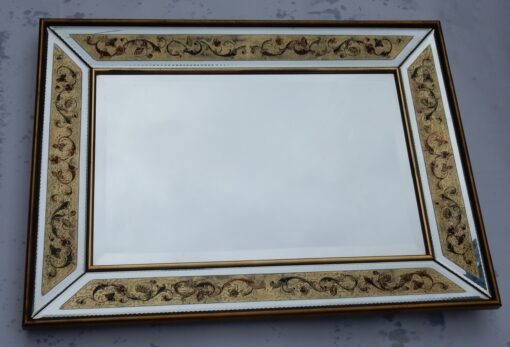 1970 'Mirror Decorations Fixed Under Glass 97 X 74 Cm - Image 6