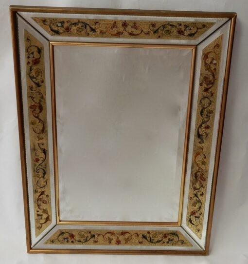 1970 'Mirror Decorations Fixed Under Glass 97 X 74 Cm - Image 9