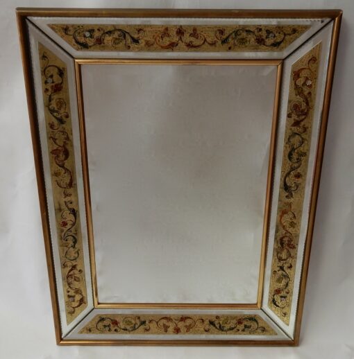 1970 'Mirror Decorations Fixed Under Glass 97 X 74 Cm - Image 10