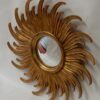 1950/70 ' Miroir Soleil Rayons Tournants Convexe, Bois Doré Diametre 58 Cm – Image 2