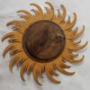 1950/70 ' Miroir Soleil Rayons Tournants Convexe, Bois Doré Diametre 58 Cm – Image 5