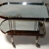 1930' Grande Desserte Art Déco Laiton et Acier Chromé Provenance Palace Parisien Dlg Subes ou Jacques  Adnet Pour Hermés – Image 36