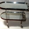 1930' Grande Desserte Art Déco Laiton et Acier Chromé Provenance Palace Parisien Dlg Subes ou Jacques  Adnet Pour Hermés – Image 37