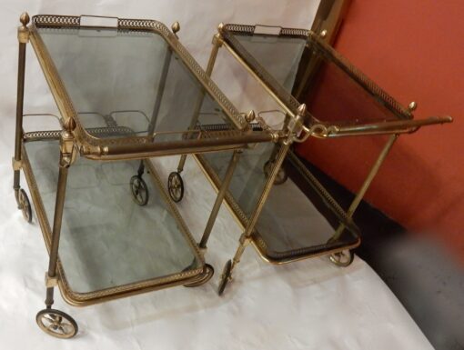 1970 ' Pair Of Rolling Bar in Bronze and Gold Brass Maison Bagués(HOLD) - Image 17