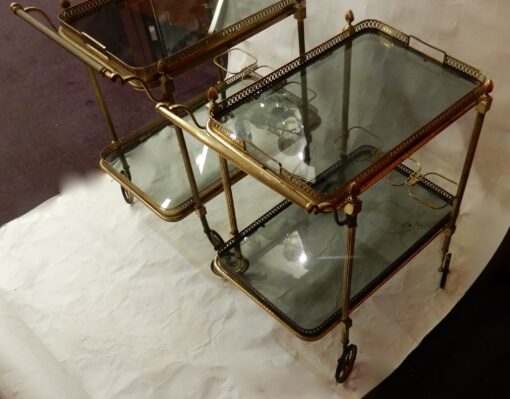 1970 ' Pair Of Rolling Bar in Bronze and Gold Brass Maison Bagués(HOLD) - Image 16