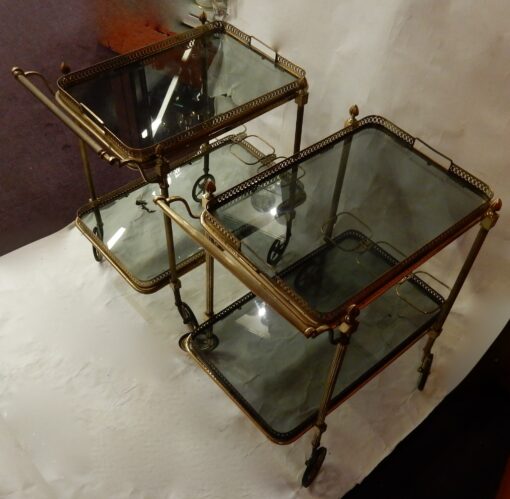 1970 ' Pair Of Rolling Bar in Bronze and Gold Brass Maison Bagués(HOLD) - Image 15