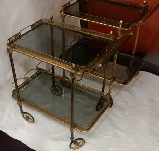 1970 ' Pair Of Rolling Bar in Bronze and Gold Brass Maison Bagués(HOLD) - Image 14