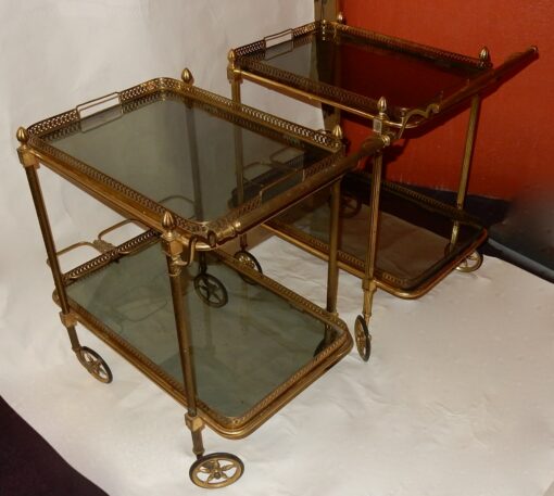 1970 ' Pair Of Rolling Bar in Bronze and Gold Brass Maison Bagués(HOLD) - Image 11
