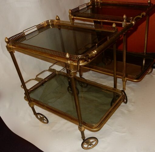 1970 ' Pair Of Rolling Bar in Bronze and Gold Brass Maison Bagués(HOLD) - Image 10