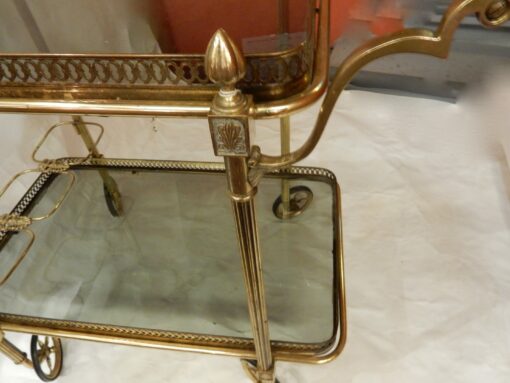 1970 ' Pair Of Rolling Bar in Bronze and Gold Brass Maison Bagués(HOLD) - Image 2