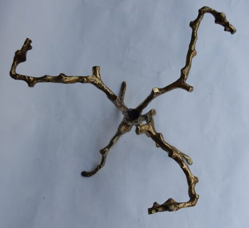 1970 'Coffee Table With Gilded Bronze Branches DLG Agostini Diameter 75 cm - Image 2