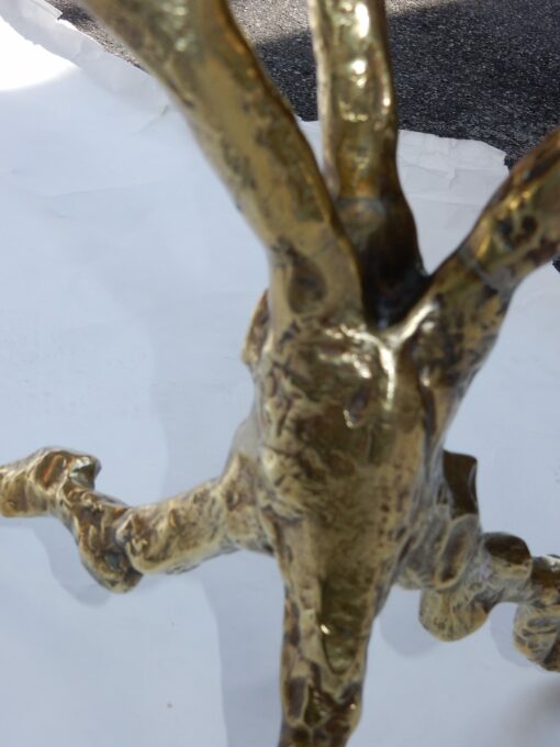 1970 'Coffee Table With Gilded Bronze Branches DLG Agostini Diameter 75 cm - Image 7