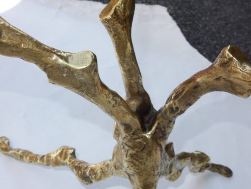 1970 'Coffee Table With Gilded Bronze Branches DLG Agostini Diameter 75 cm - Image 10