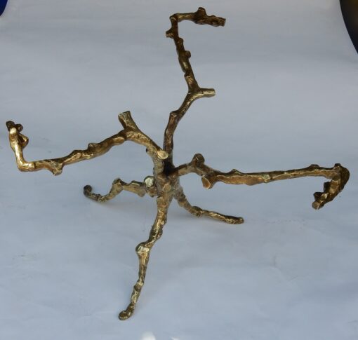 1970 'Coffee Table With Gilded Bronze Branches DLG Agostini Diameter 75 cm - Image 12