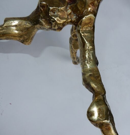 1970 'Coffee Table With Gilded Bronze Branches DLG Agostini Diameter 75 cm - Image 14