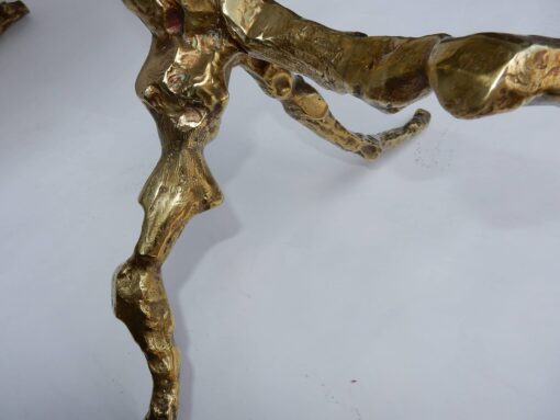 1970 'Coffee Table With Gilded Bronze Branches DLG Agostini Diameter 75 cm - Image 15
