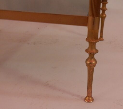1970' Pair Of Shelves Or Harnesses In 2 Levels Maison Baguès Glass Trays - Image 5