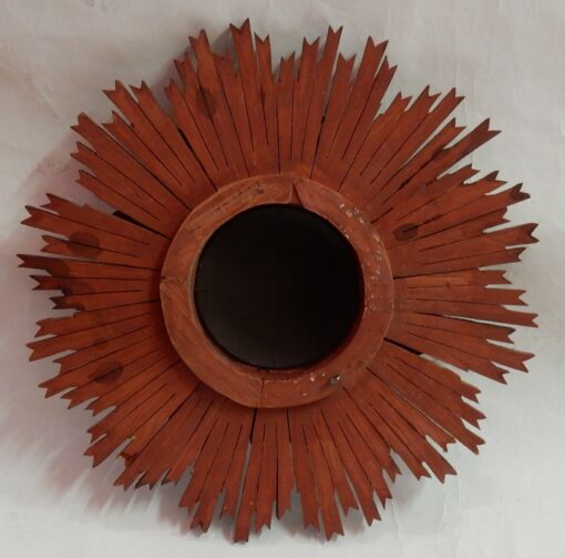 11950 'Convex Sun Mirror 2 Floors Golden And Silver Wood 63 Cm Diameter - Image 10